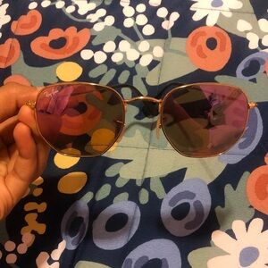 Ray-Ban Gold Frame pink Sunglasses